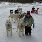 Husky ride with the children muskoka-huskydog-sledging